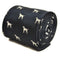 black tie with white dog silhouette design